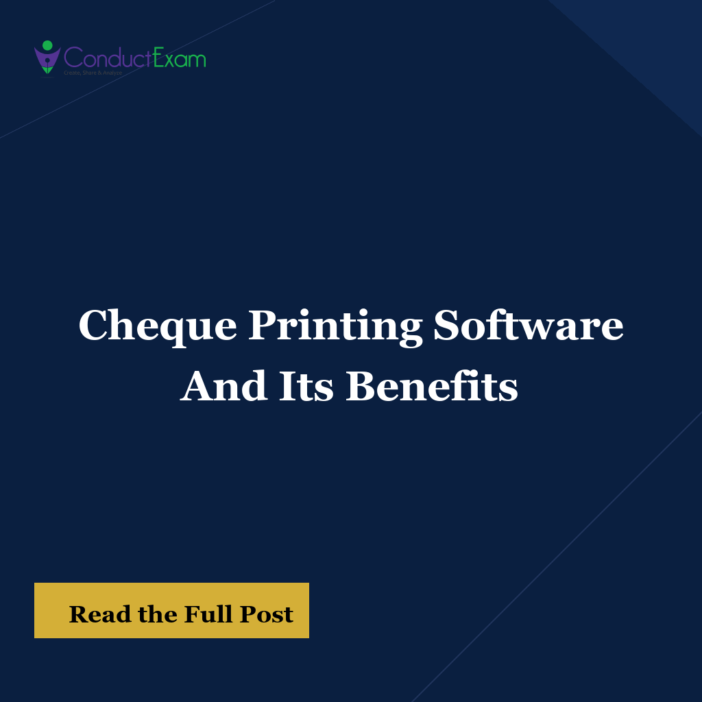 Cheque Printing Software And Its Benefits