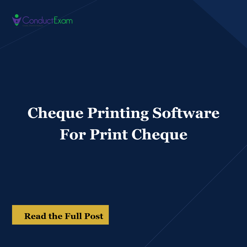 Cheque Printing Software For Print Cheque
