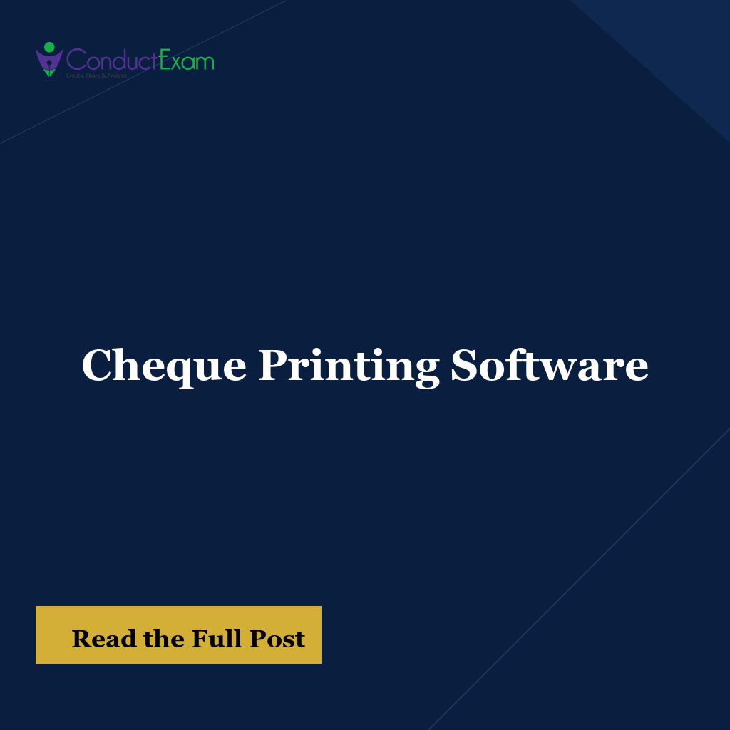 Cheque Printing Software