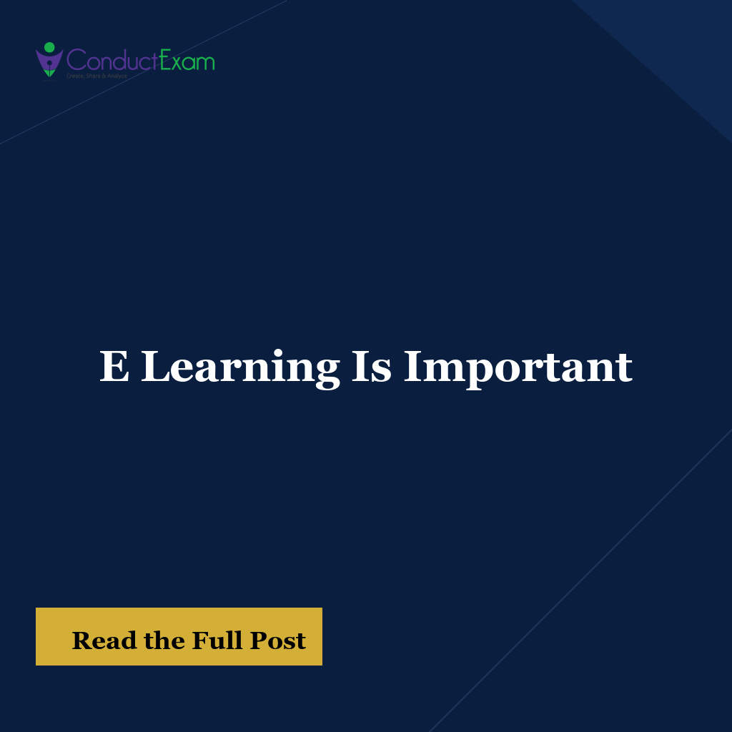 E Learning Is Important