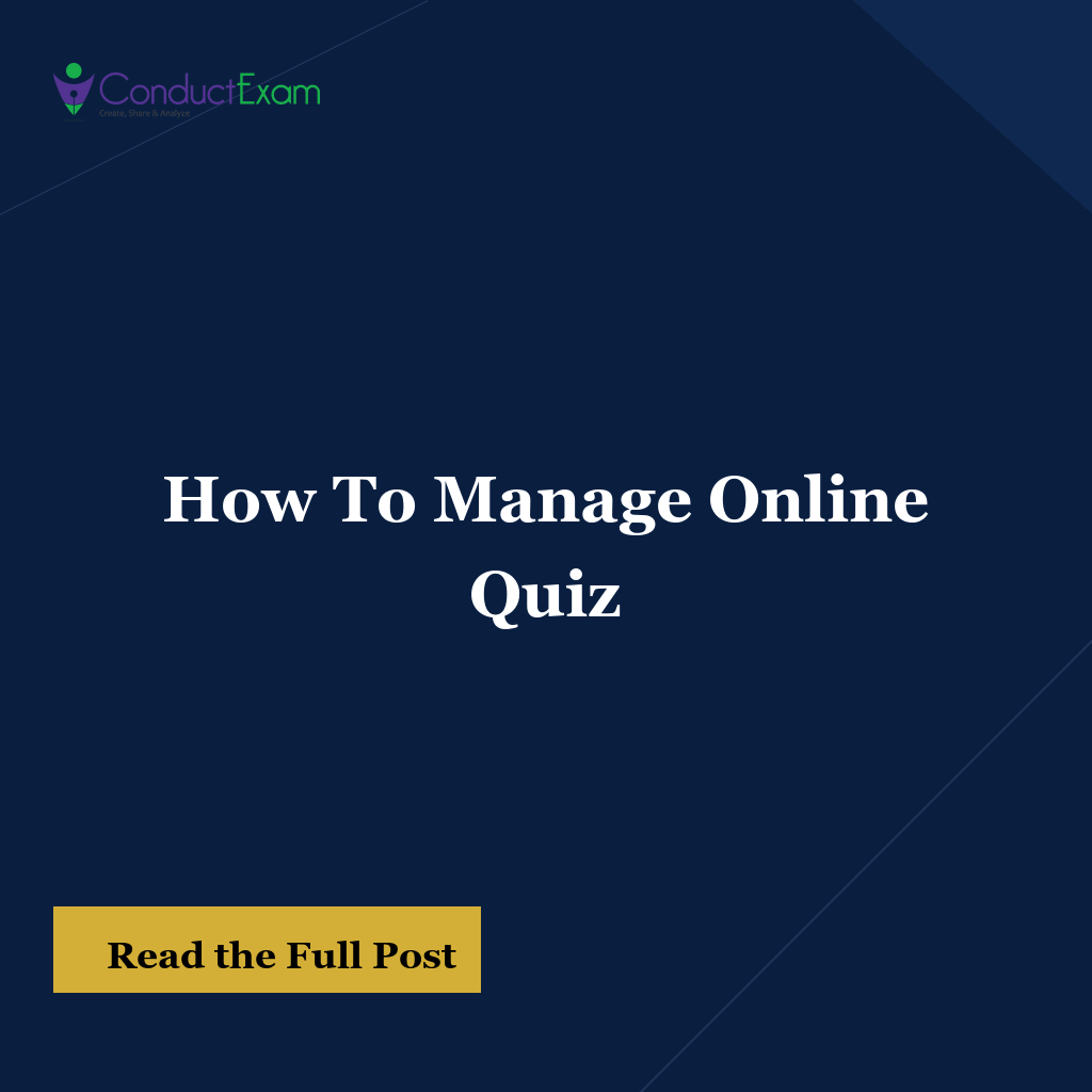 How To Manage Online Quiz