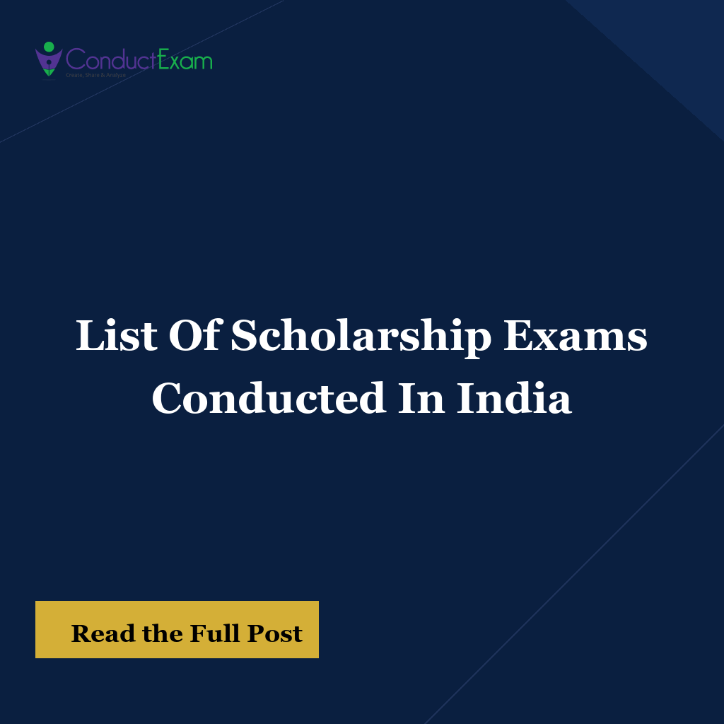 List Of Scholarship Exams Conducted In India