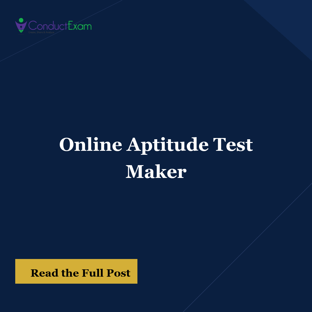 Online Aptitude Test Maker