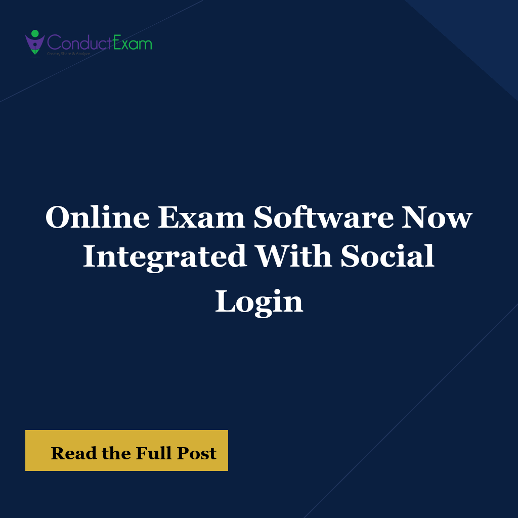 Online Exam Software Now Integrated With Social Login