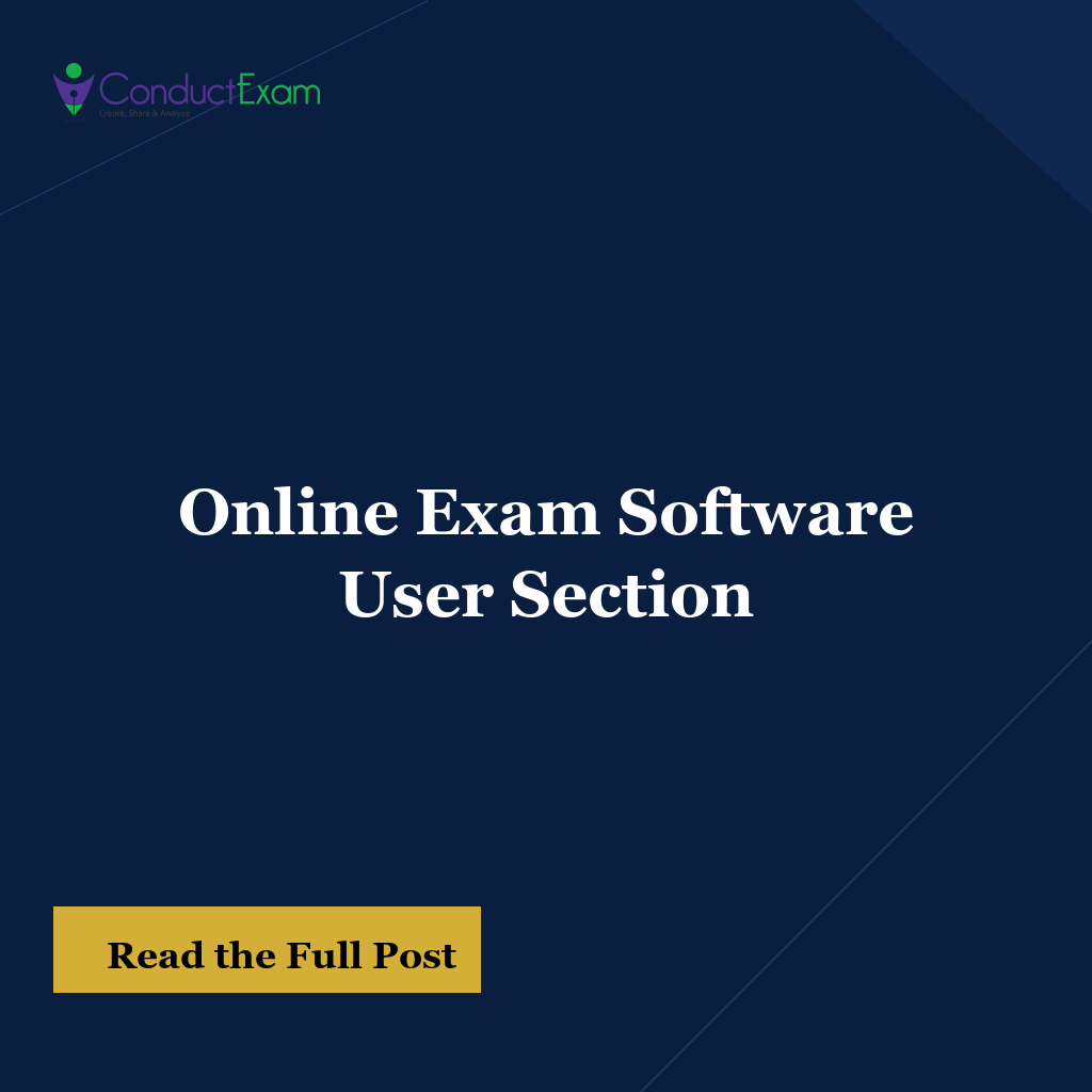 Online Exam Software User Section