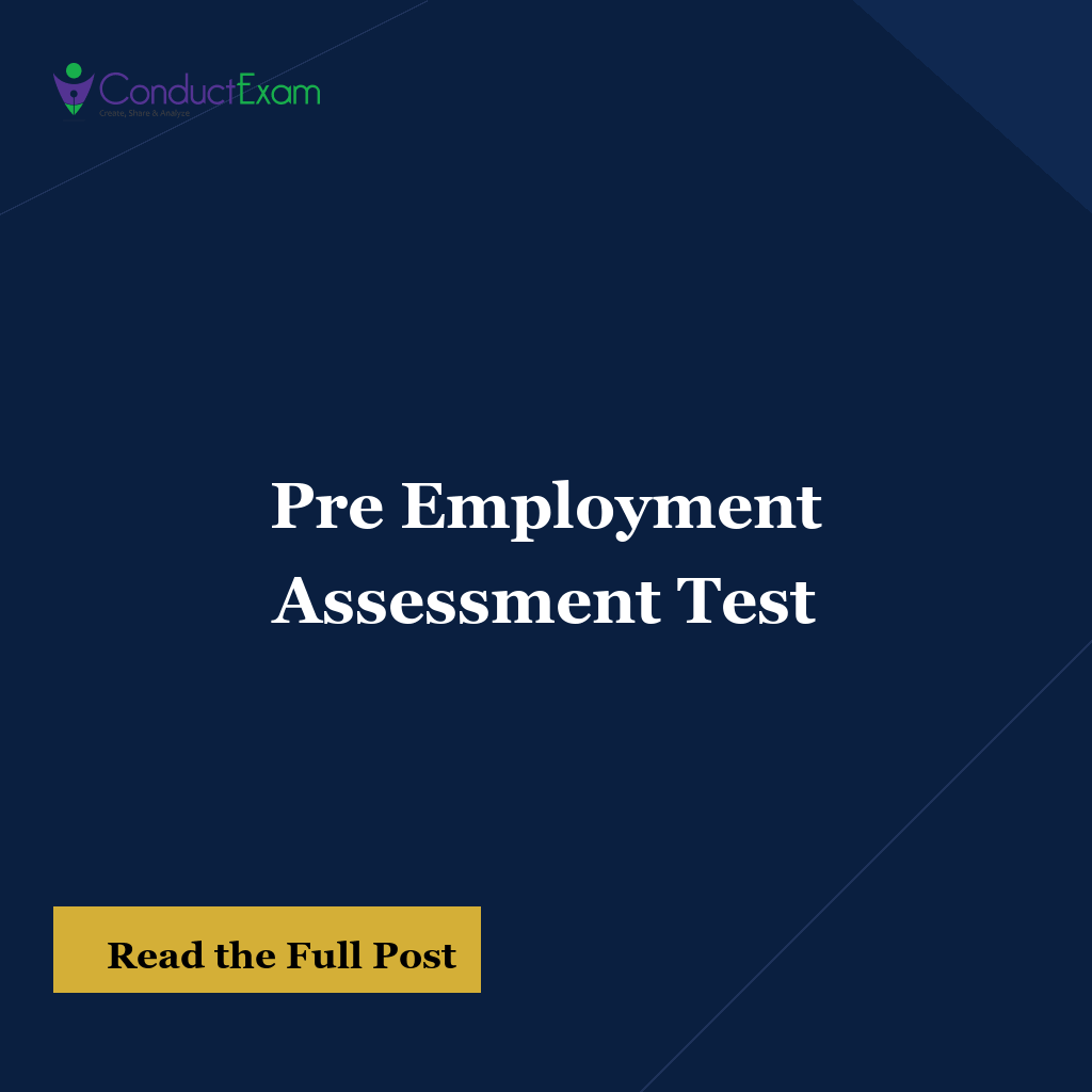 Pre Employment Assessment Test