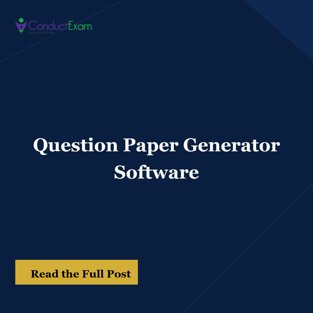 Question Paper Generator Software