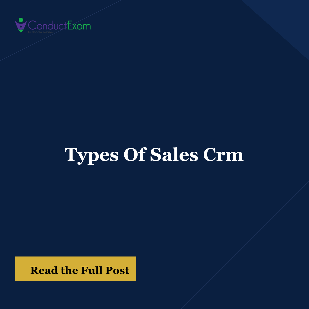 Types Of Sales Crm
