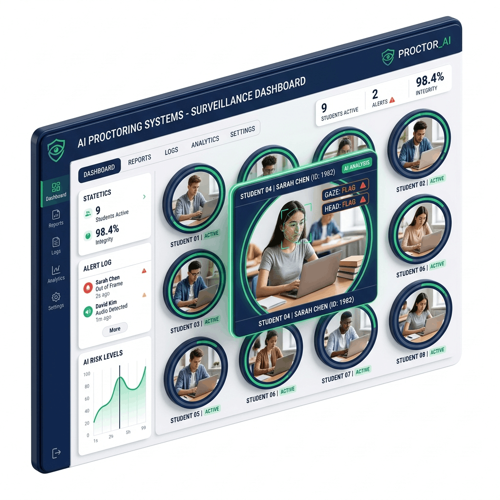 AI Proctoring – Multi-Modal Facial Biometrics & Gaze Tracking